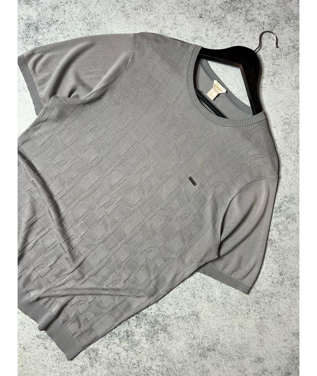 BRIONI Серая шелковая футболка, фото 2