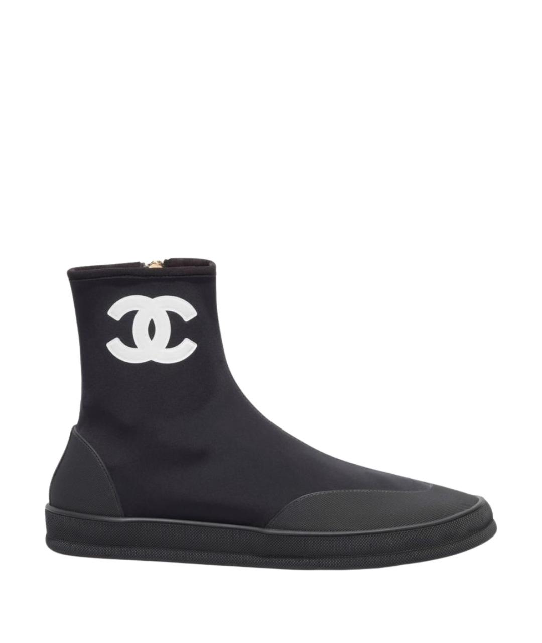 CHANEL Черные синтетические сапоги, фото 1