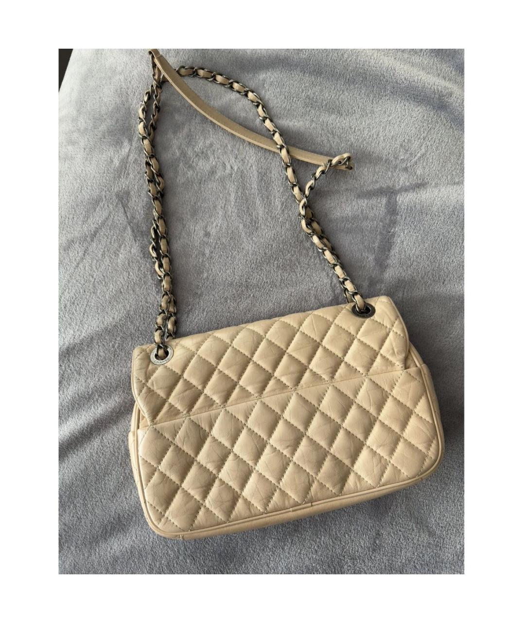 CHANEL Бежевая сумка через плечо, фото 3