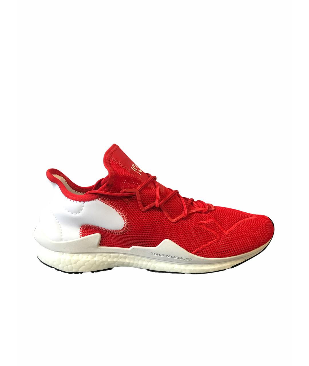 Y-3 Красные синтетические низкие кроссовки / кеды, фото 1