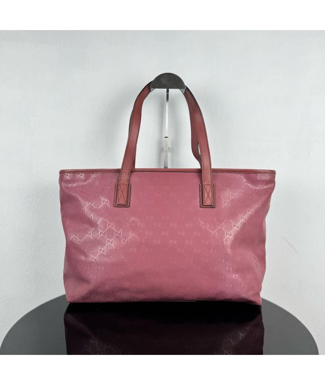 GUCCI Розовая канва сумка тоут, фото 2