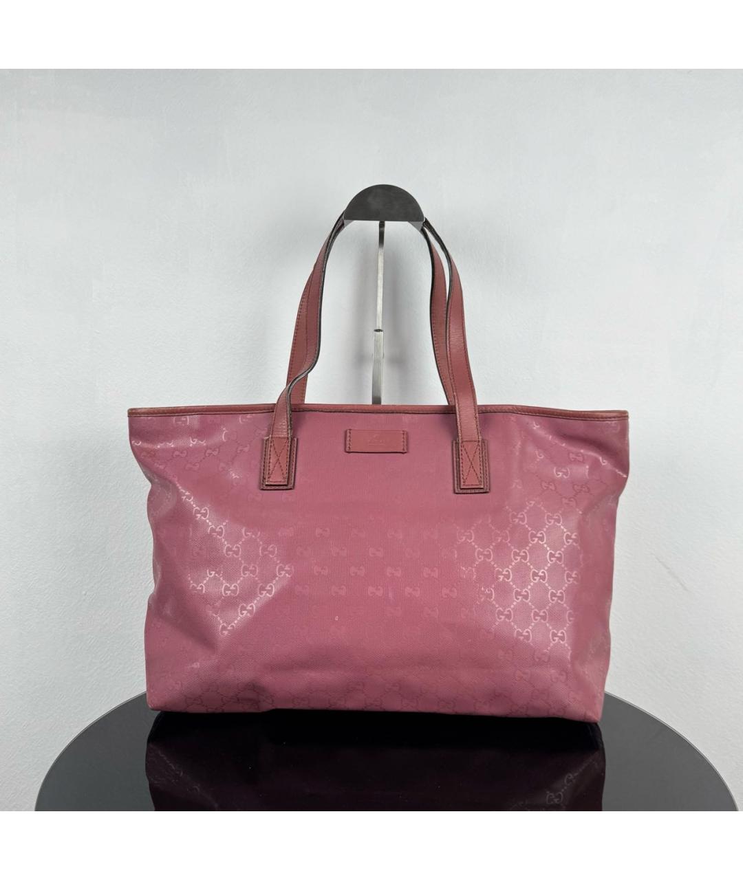 GUCCI Розовая канва сумка тоут, фото 4