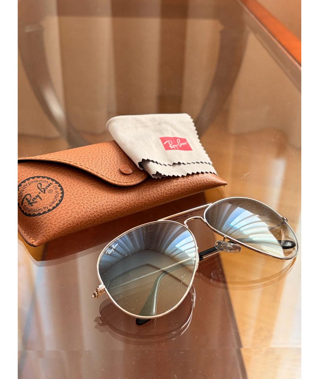RAY BAN Мульти металлические солнцезащитные очки, фото 4