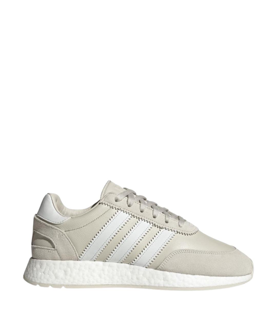 ADIDAS Бежевые кожаные низкие кроссовки / кеды, фото 1
