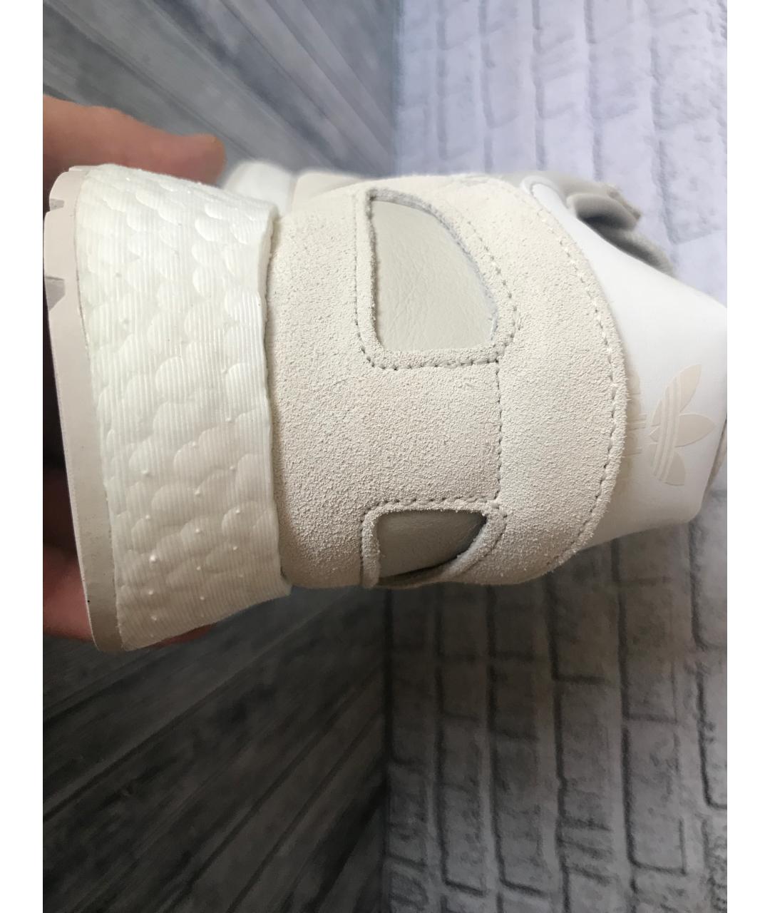 ADIDAS Бежевые кожаные низкие кроссовки / кеды, фото 4
