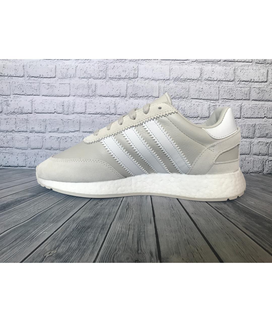 ADIDAS Бежевые кожаные низкие кроссовки / кеды, фото 3