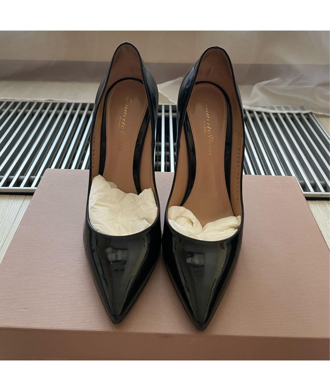 GIANVITO ROSSI Черные кожаные туфли, фото 3