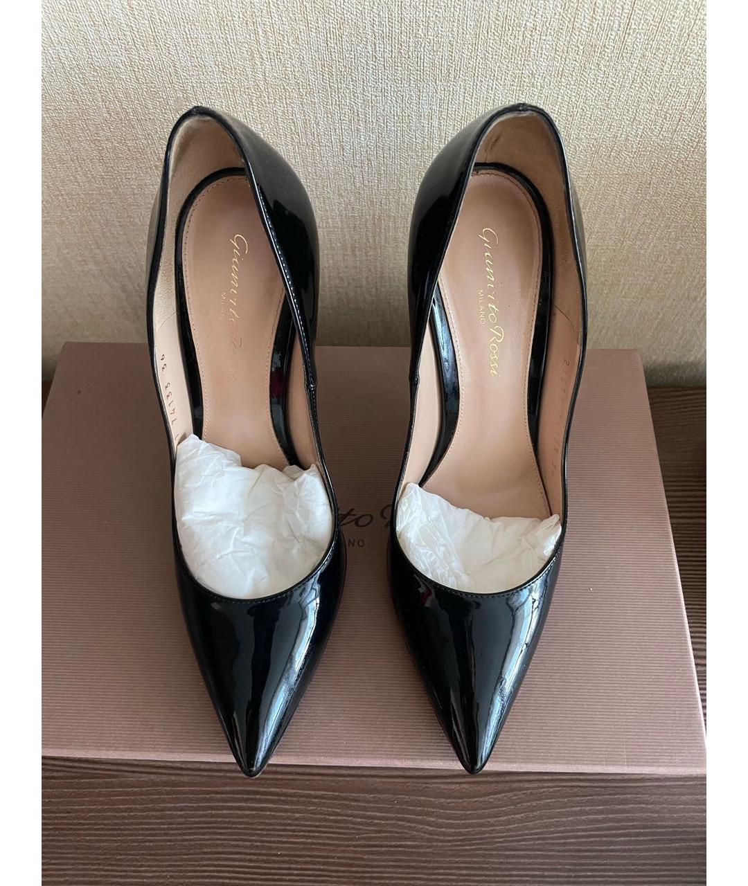 GIANVITO ROSSI Черные кожаные туфли, фото 2