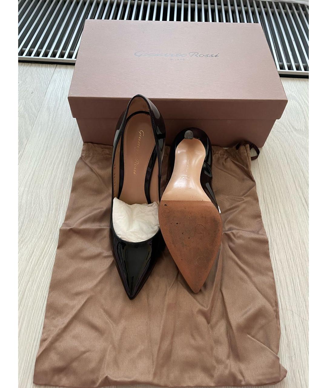 GIANVITO ROSSI Черные кожаные туфли, фото 5