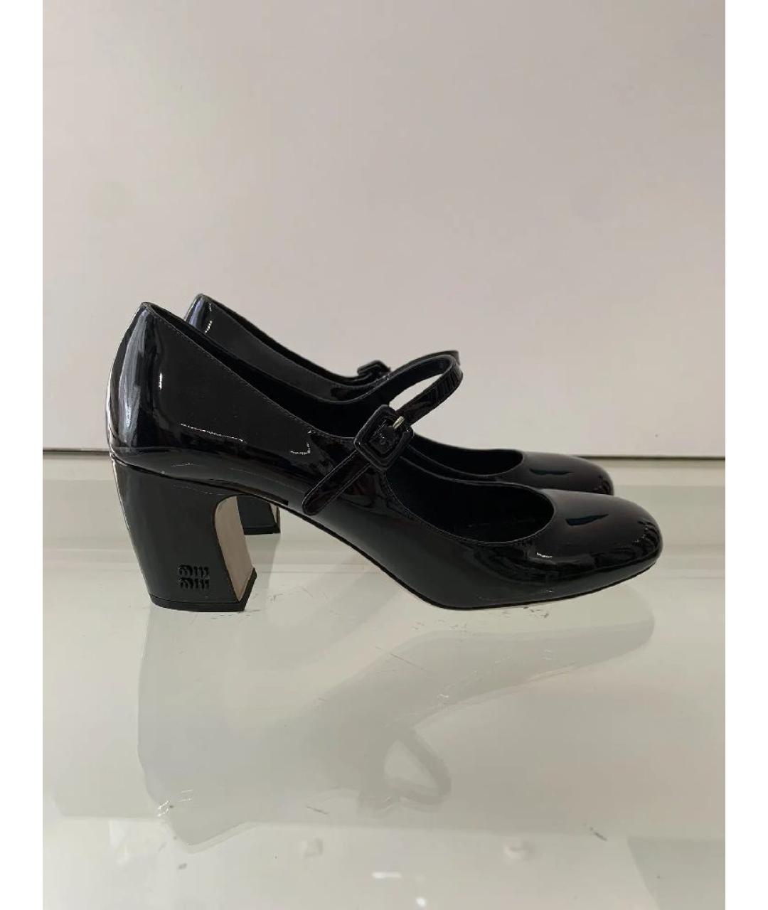 MIU MIU Черные туфли из лакированной кожи, фото 10
