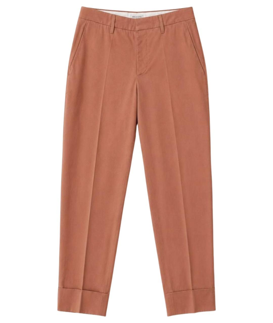 MIU MIU Коралловые хлопковые брюки узкие, фото 1