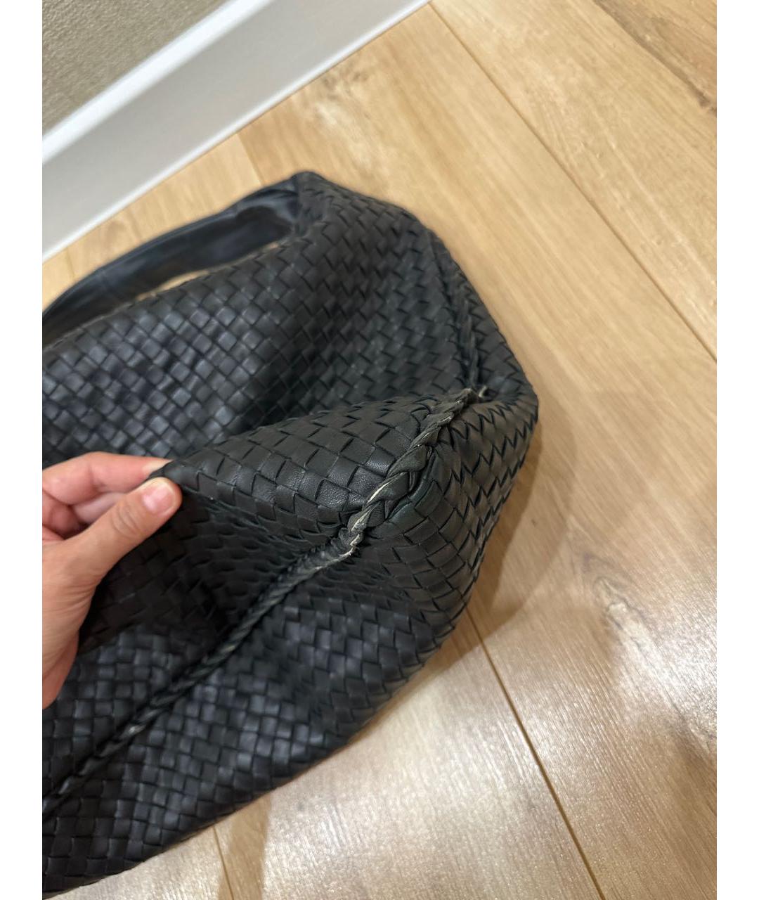 BOTTEGA VENETA Черная кожаная сумка тоут, фото 6