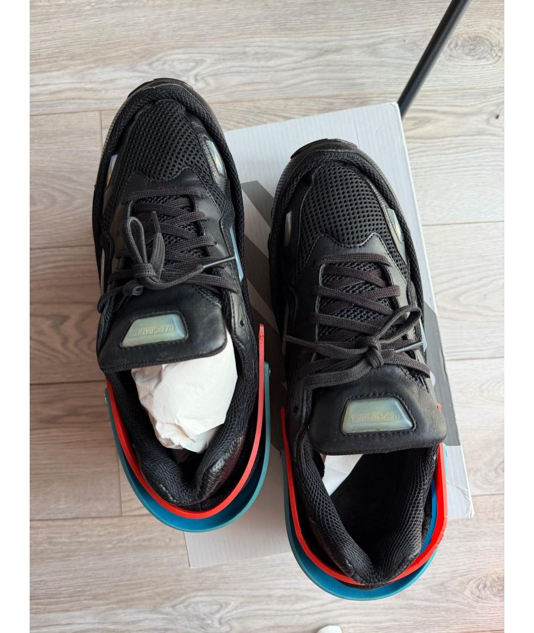ADIDAS X RAF SIMONS Черные низкие кроссовки / кеды, фото 2