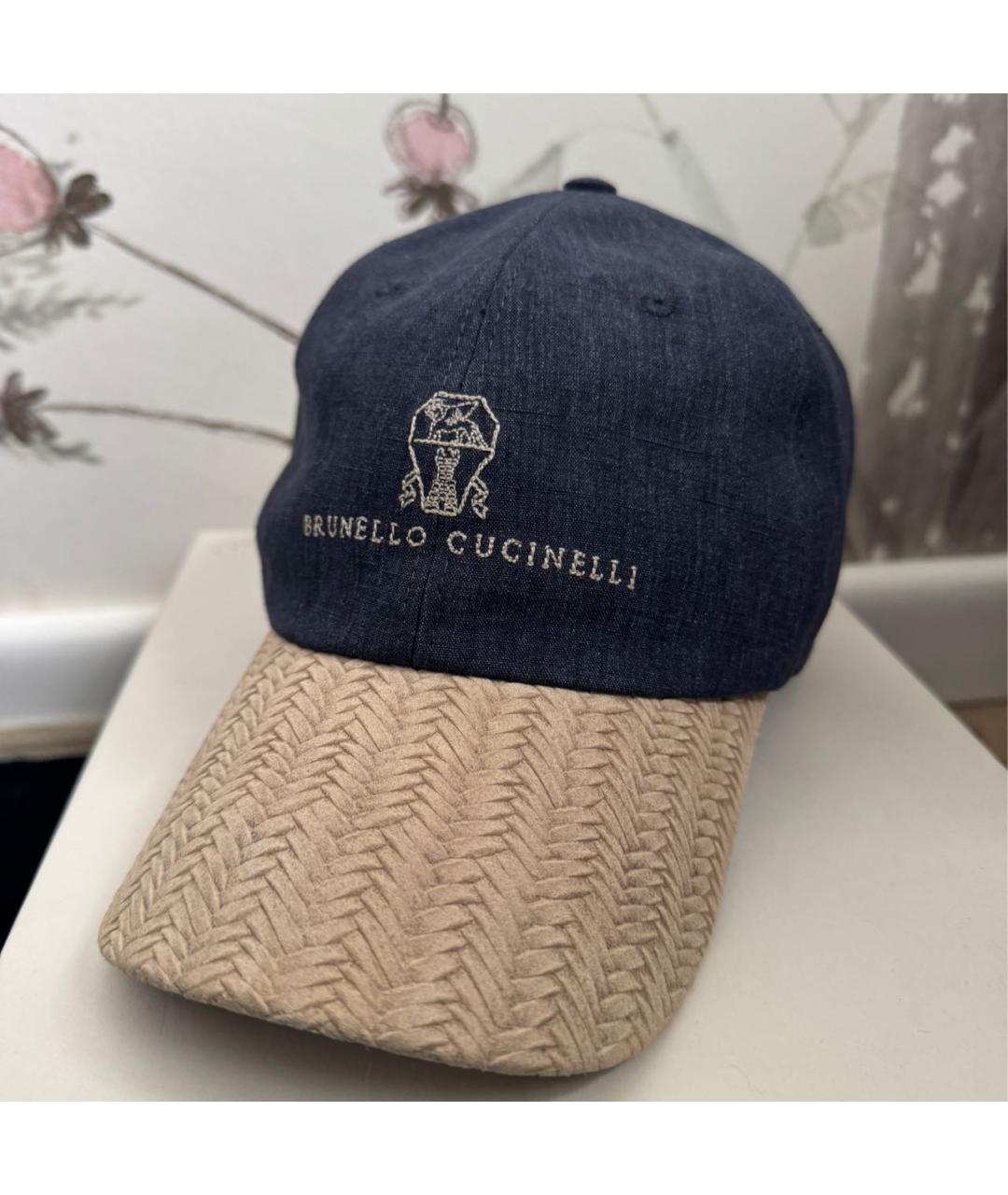 BRUNELLO CUCINELLI Мульти льняная кепка/бейсболка, фото 5