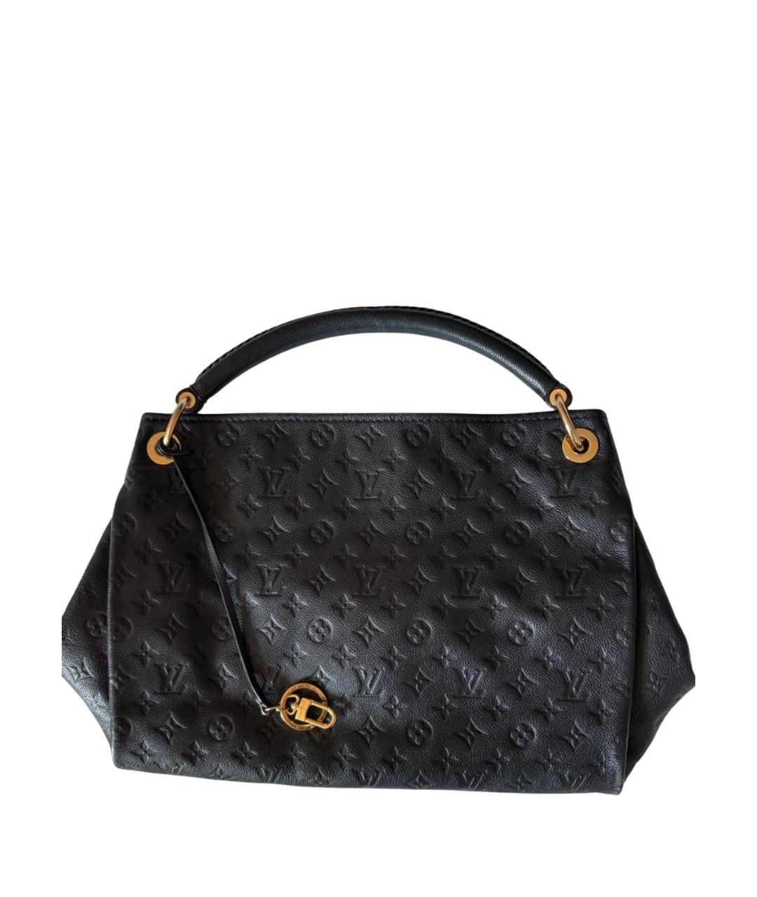 LOUIS VUITTON Темно-синяя кожаная сумка тоут, фото 1