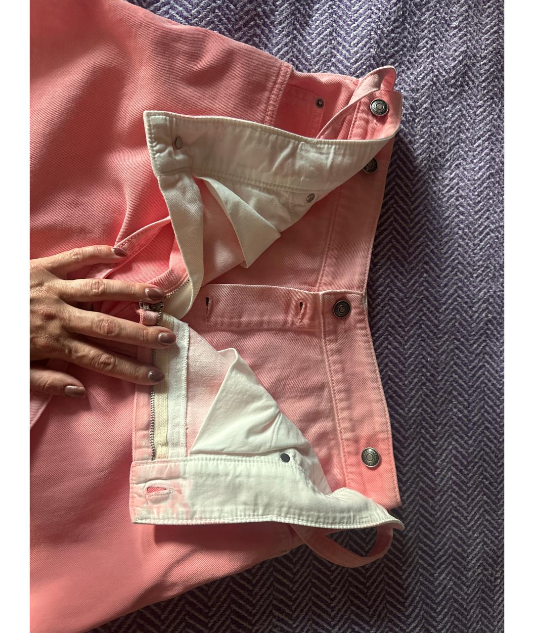 MAX MARA Розовая хлопковая юбка макси, фото 2