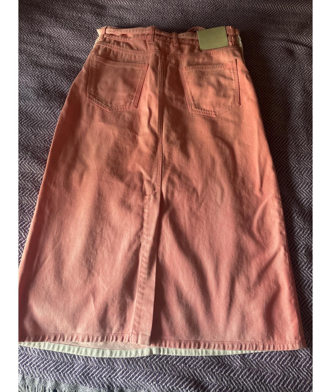 MAX MARA Розовая хлопковая юбка макси, фото 3