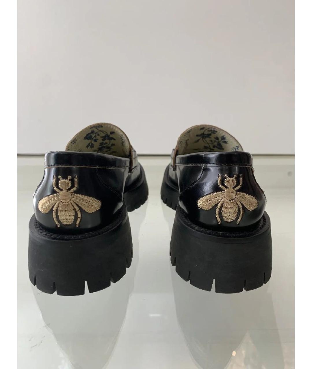 DOLCE&GABBANA Черные кожаные лоферы, фото 4