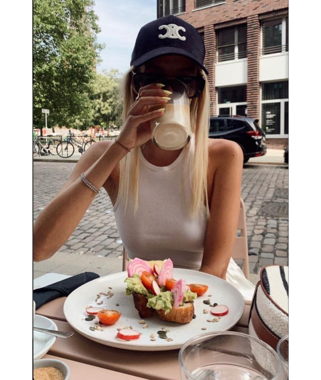 CELINE Черная хлопковая кепка, фото 7