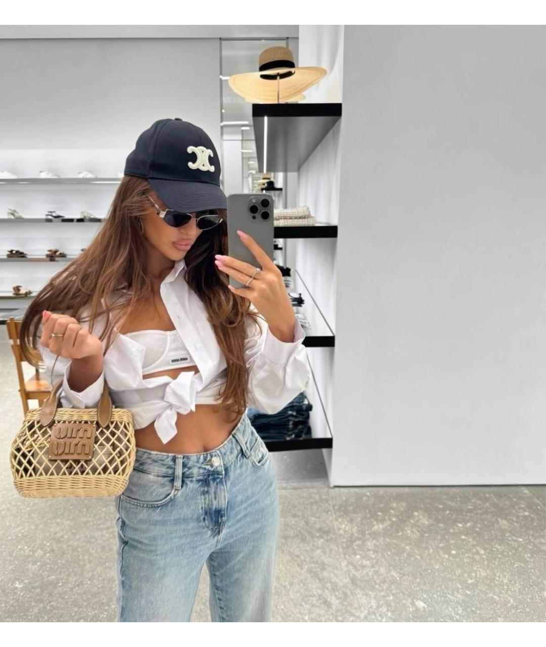 CELINE Черная хлопковая кепка, фото 8