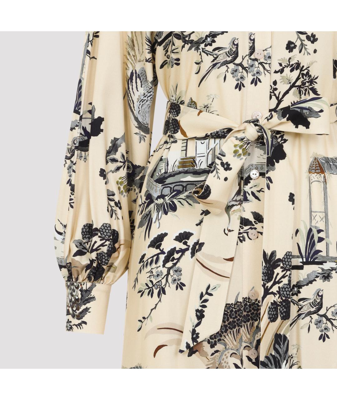 ETRO Бежевое вискозное повседневное платье, фото 3