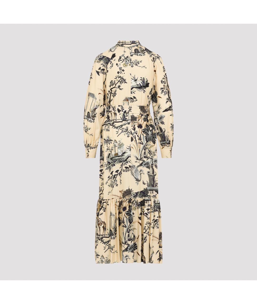 ETRO Бежевое вискозное повседневное платье, фото 2
