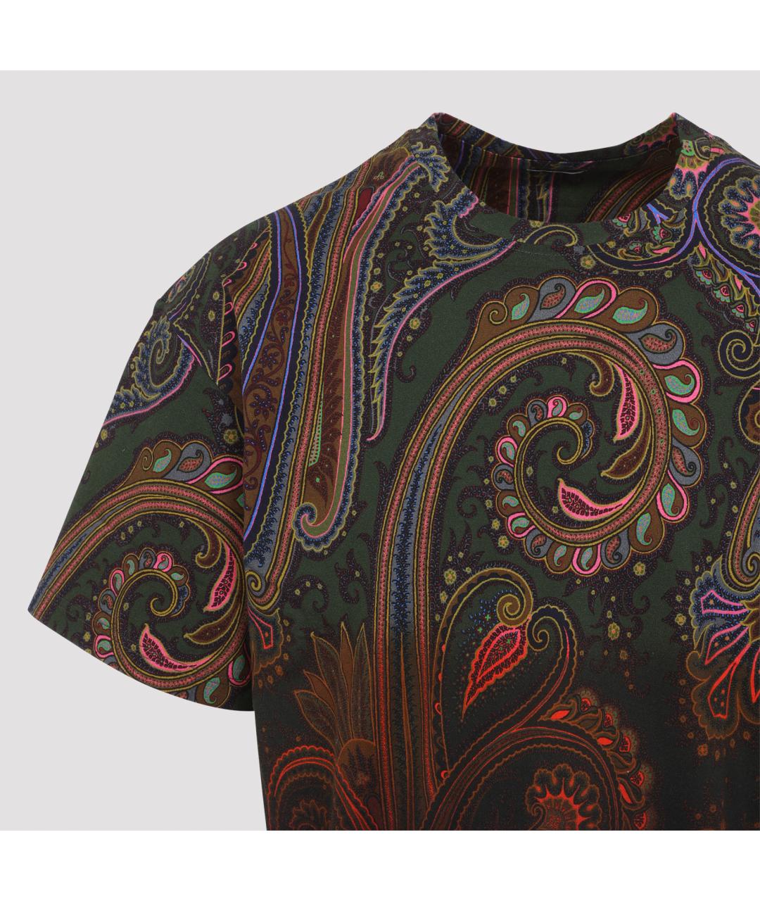 ETRO Зеленая хлопковая футболка, фото 3