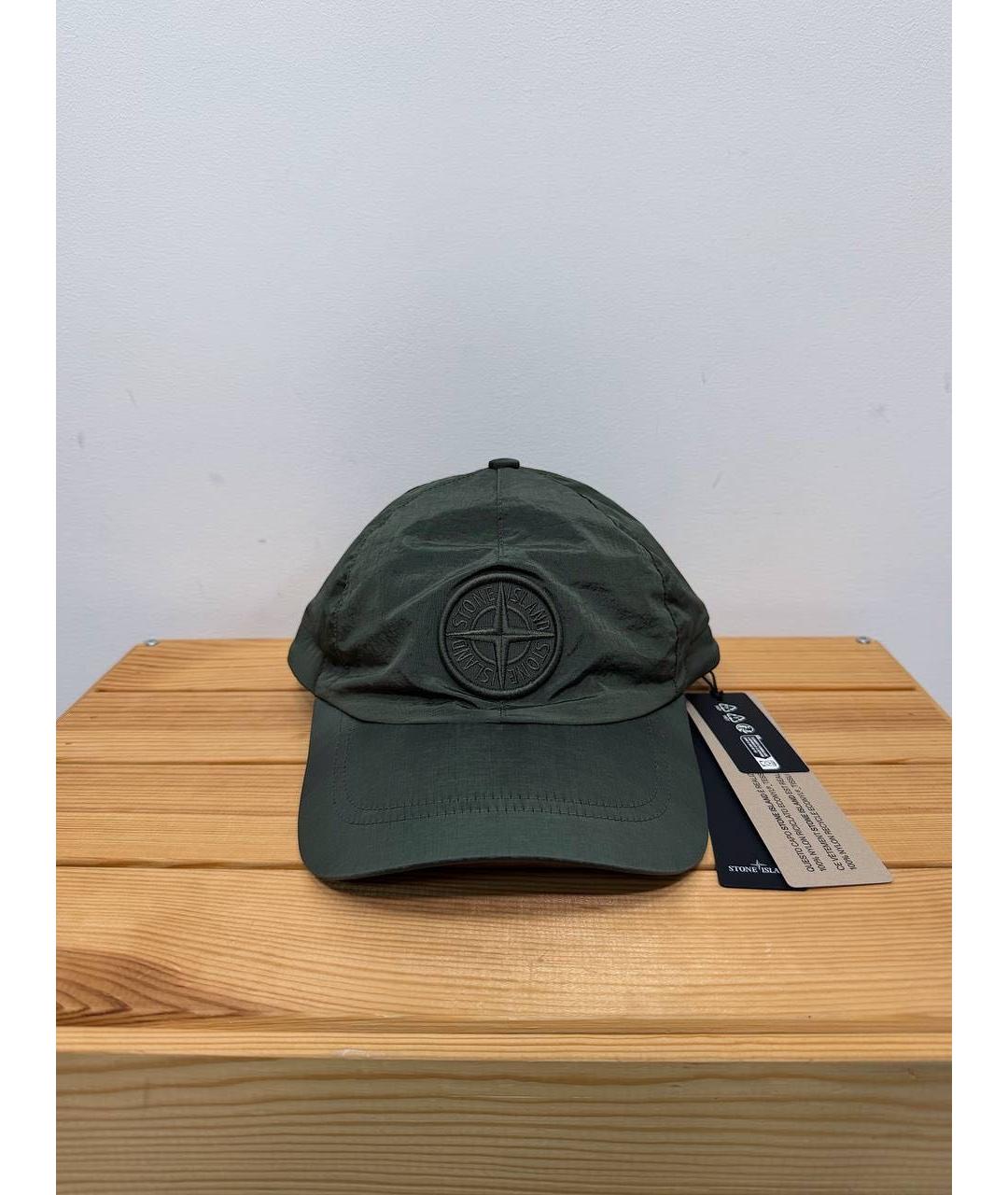 STONE ISLAND Зеленая синтетическая кепка/бейсболка, фото 5