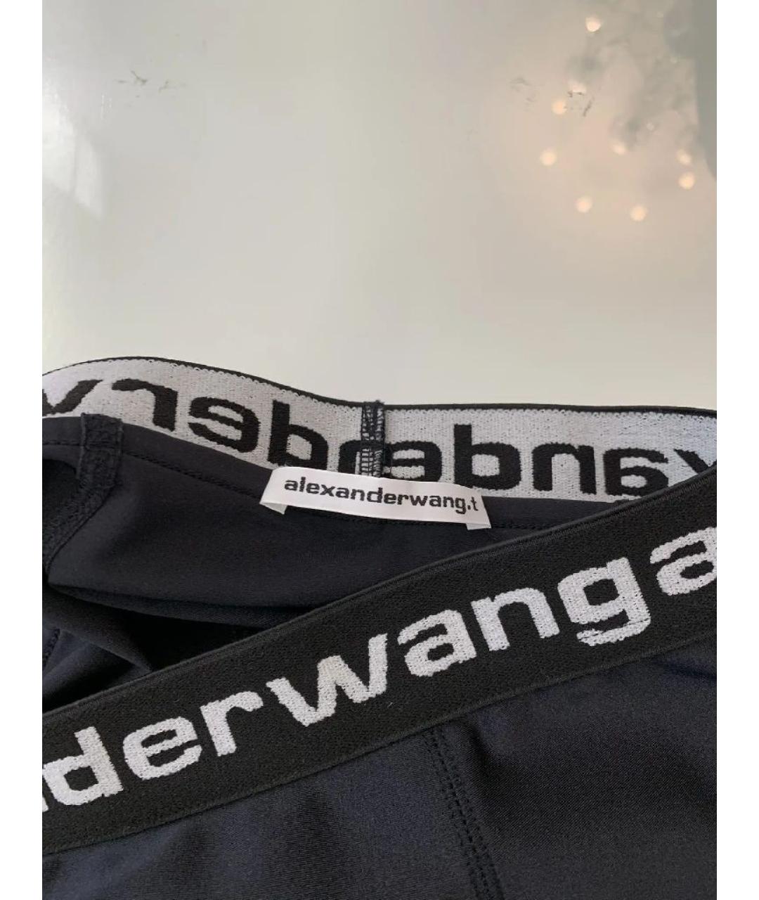 ALEXANDER WANG Черная полиамидовая юбка мини, фото 4