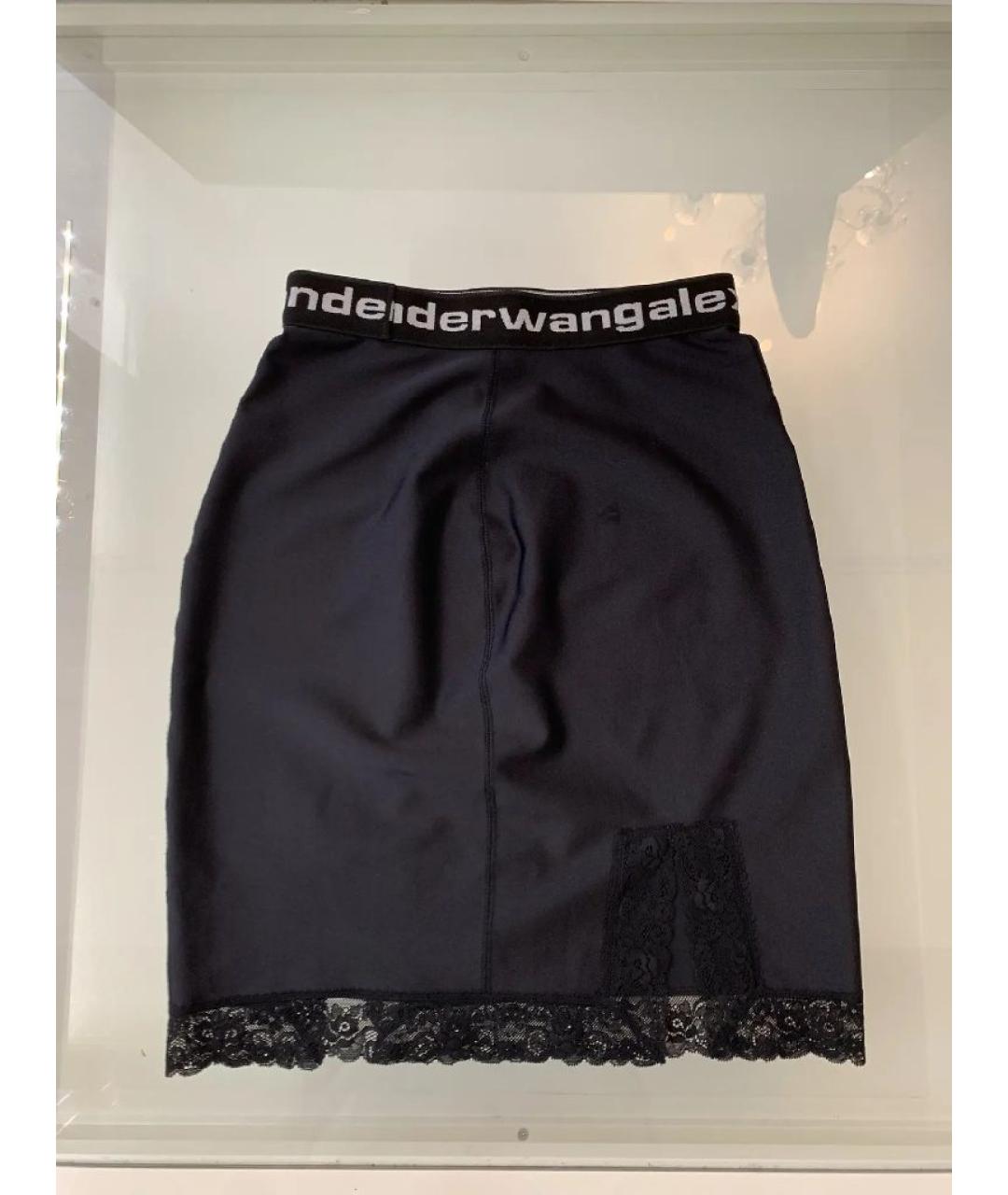 ALEXANDER WANG Черная полиамидовая юбка мини, фото 2