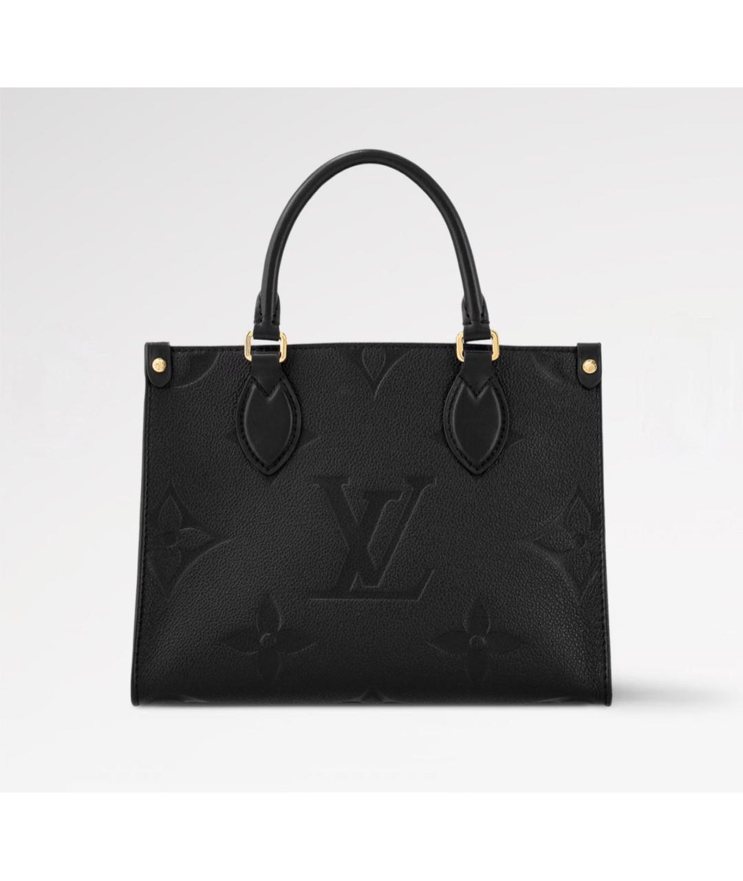 LOUIS VUITTON Черная кожаная сумка с короткими ручками, фото 9