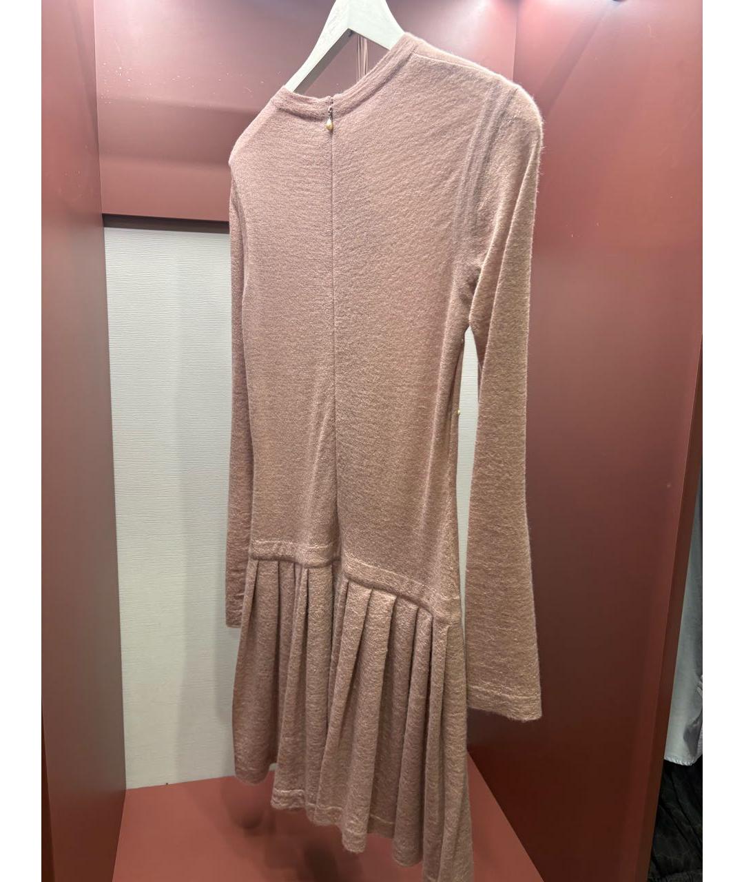 CHANEL Розовое шерстяное платье, фото 2