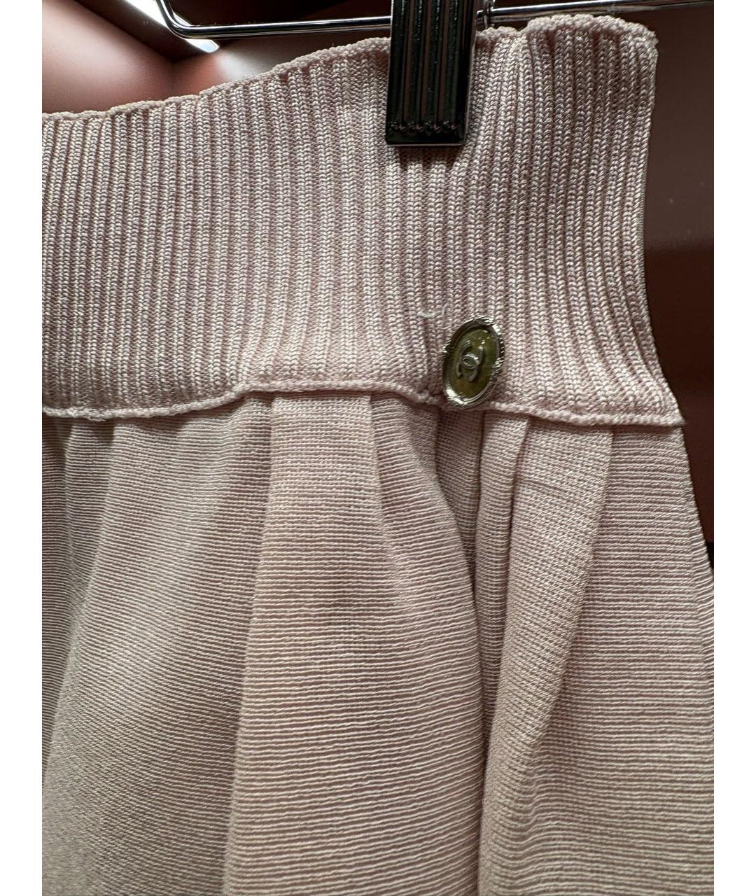 CHANEL Розовая хлопковая юбка миди, фото 3