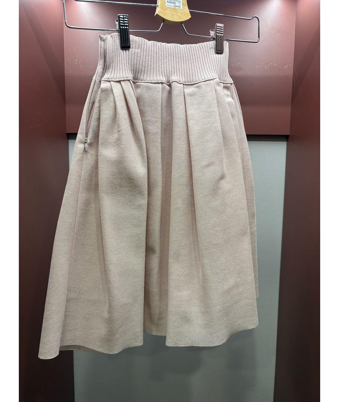 CHANEL Розовая хлопковая юбка миди, фото 2
