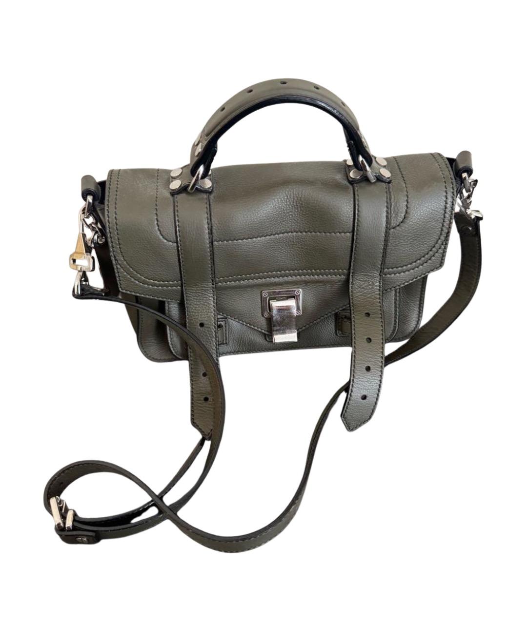 PROENZA SCHOULER Хаки кожаная сумка через плечо, фото 1