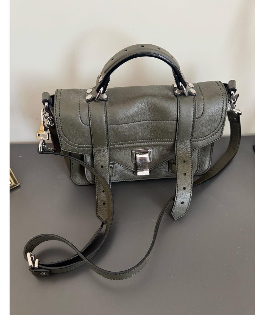 PROENZA SCHOULER Хаки кожаная сумка через плечо, фото 6