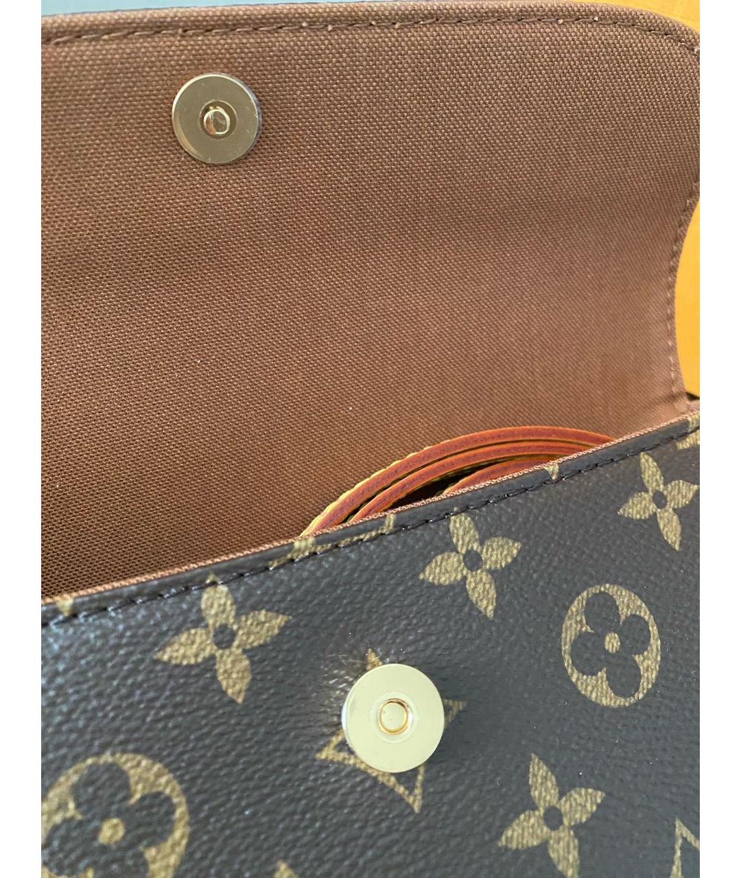 LOUIS VUITTON Коричневая канва сумка через плечо, фото 5