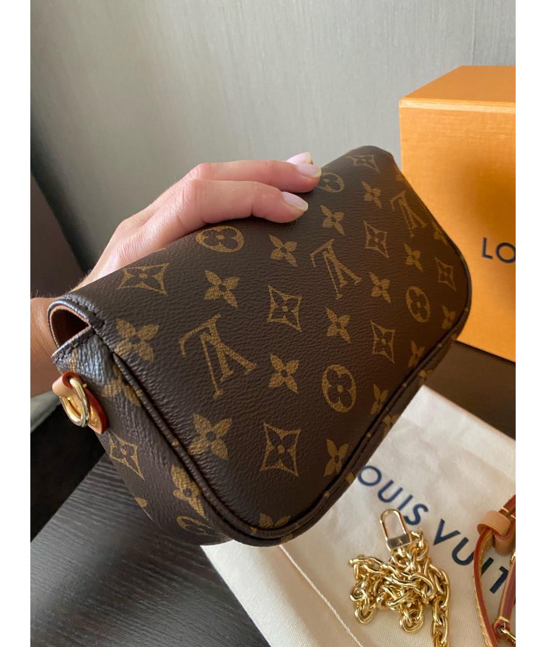 LOUIS VUITTON Коричневая канва сумка через плечо, фото 4