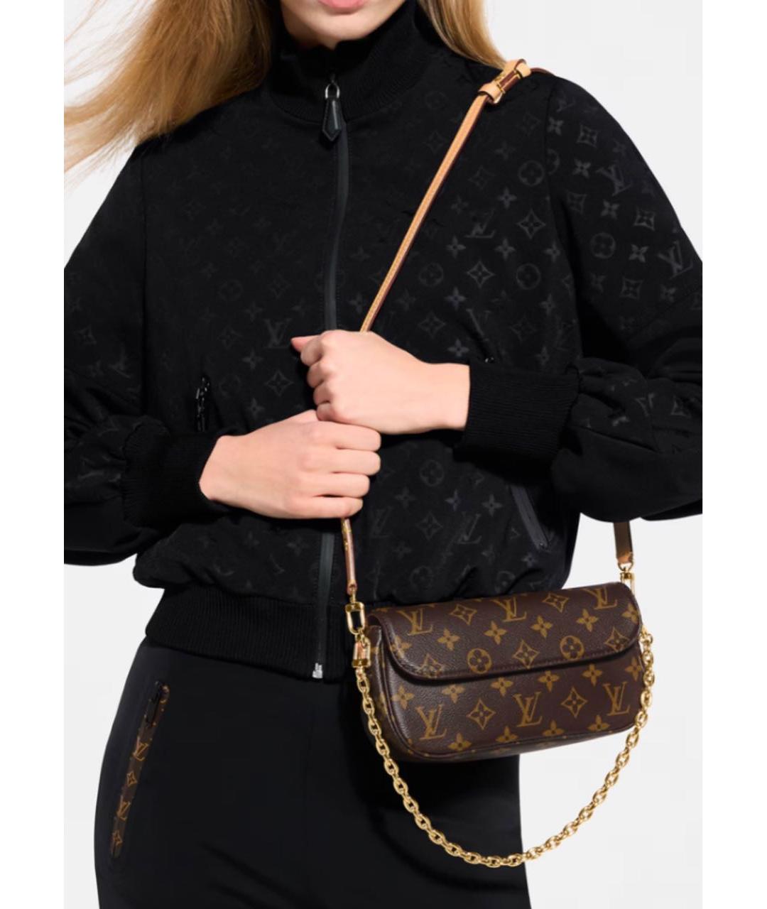 LOUIS VUITTON Коричневая канва сумка через плечо, фото 2