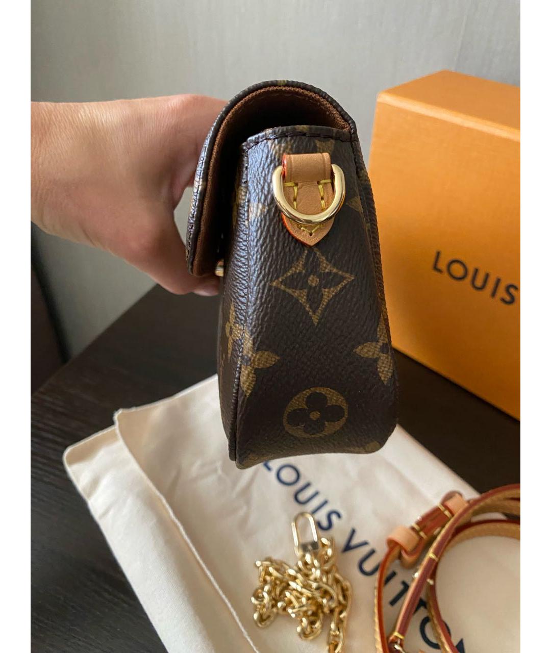 LOUIS VUITTON Коричневая канва сумка через плечо, фото 7