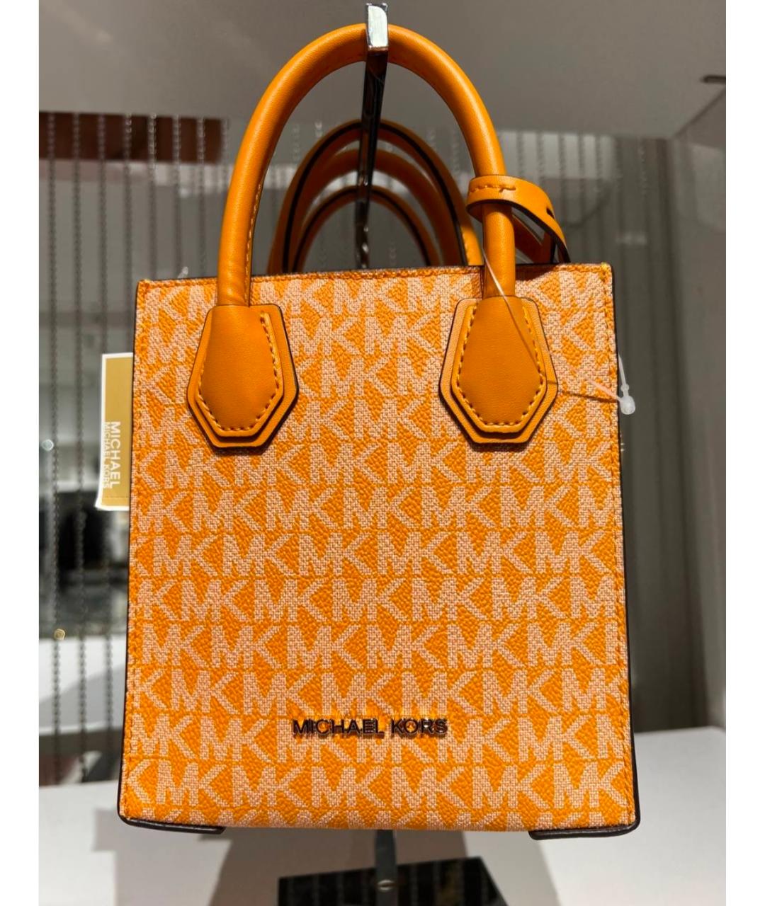 MICHAEL KORS Оранжевая канва сумка через плечо, фото 4