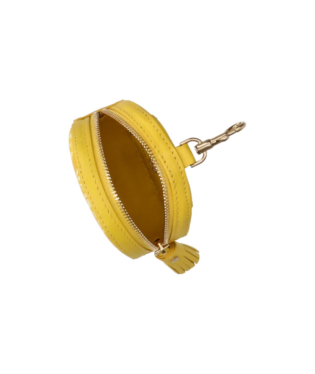 ANYA HINDMARCH Желтый кожаный кошелек, фото 3