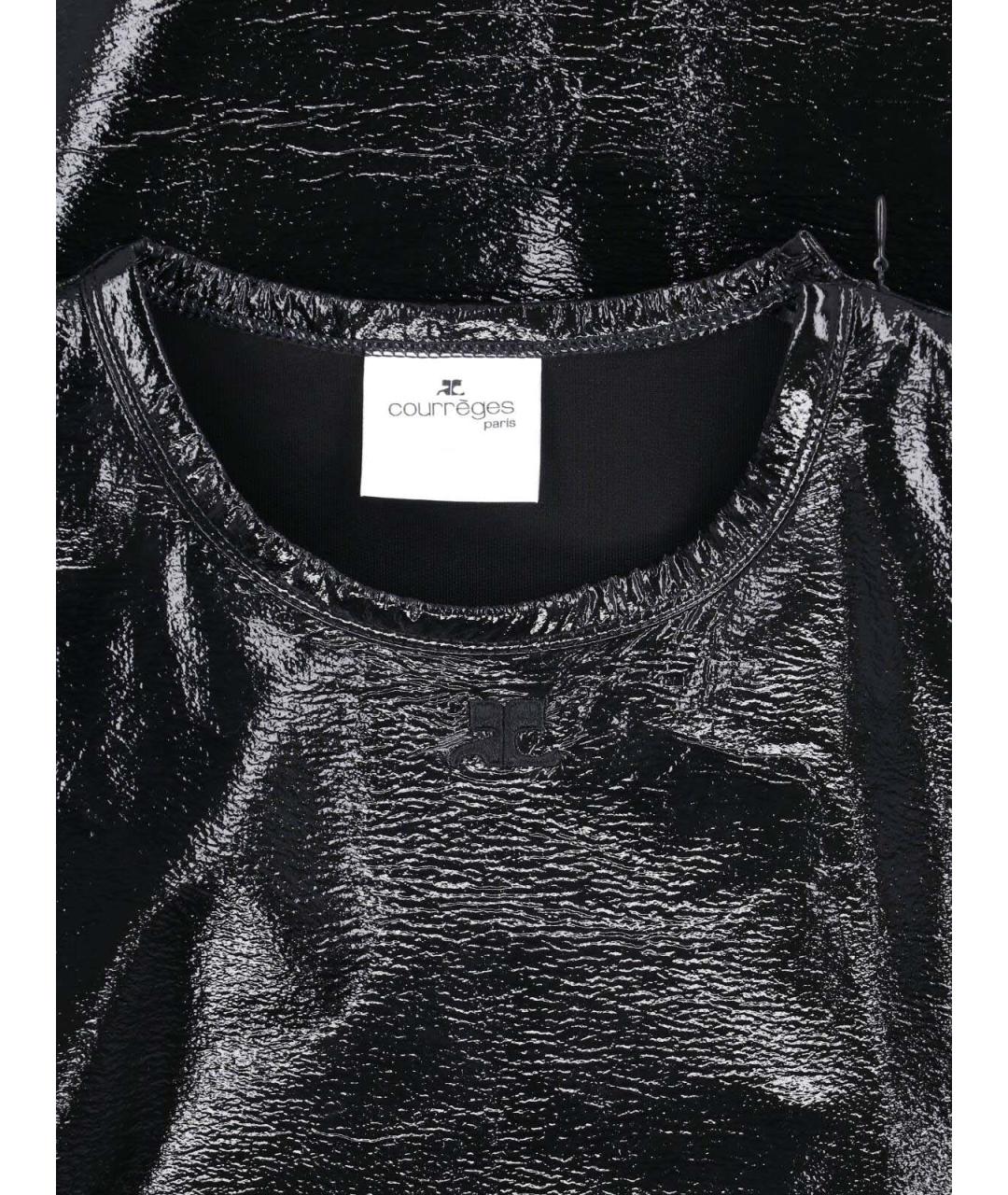 COURREGES Черное вискозное повседневное платье, фото 3