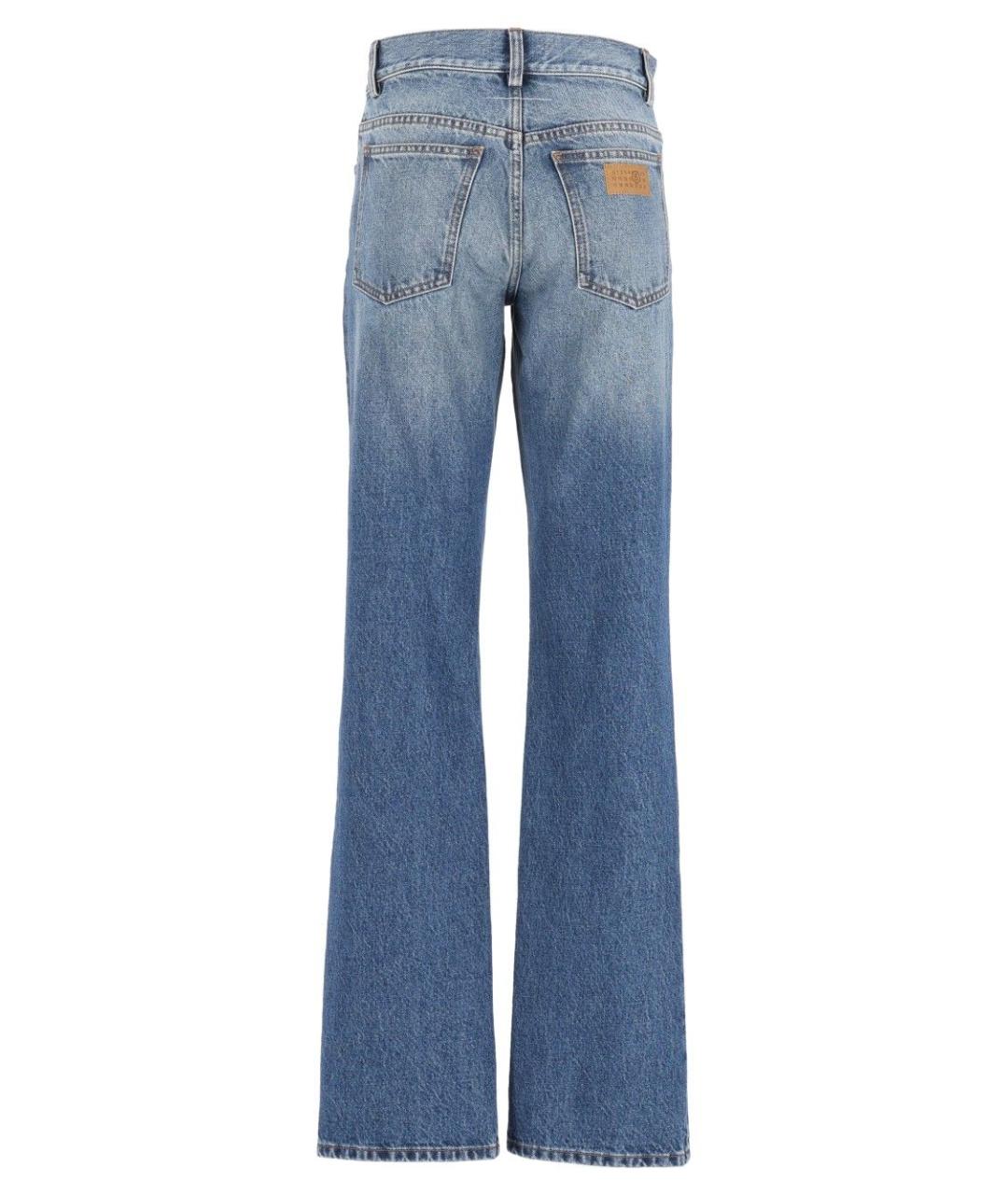 MM6 MAISON MARGIELA Синие хлопковые прямые джинсы, фото 2