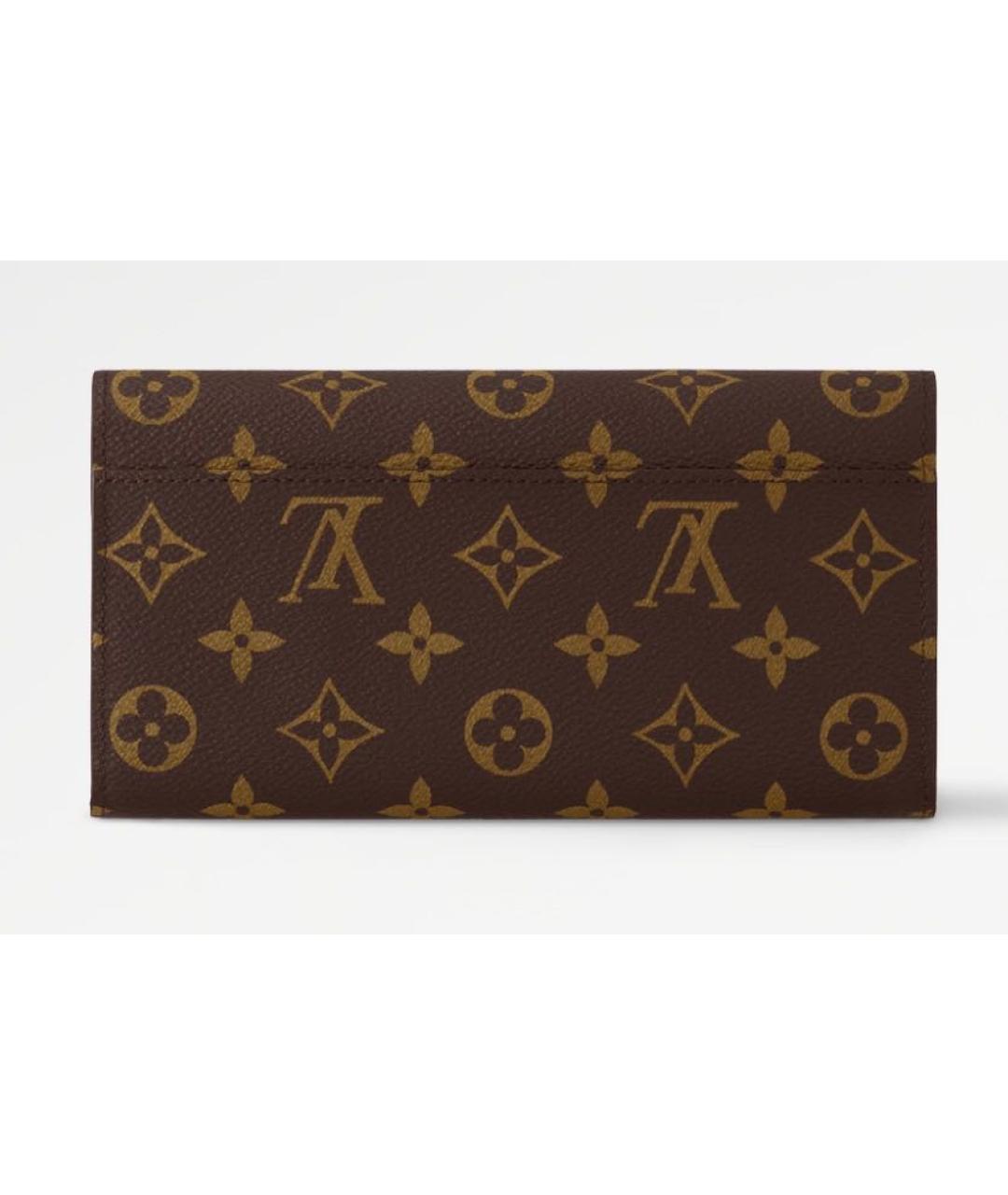 LOUIS VUITTON Коричневый кошелек, фото 5