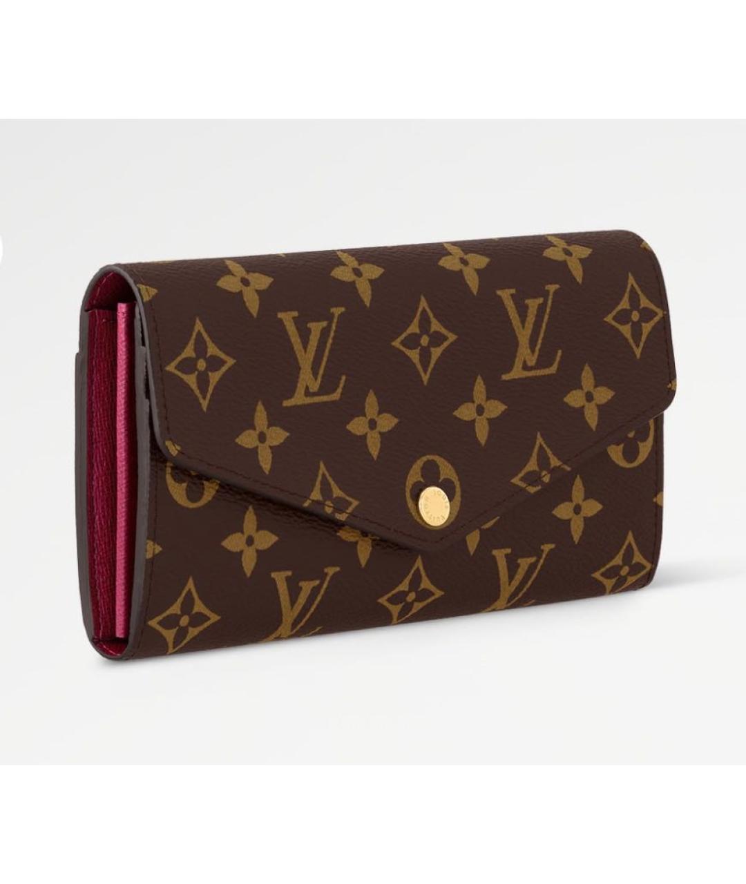 LOUIS VUITTON Коричневый кошелек, фото 3