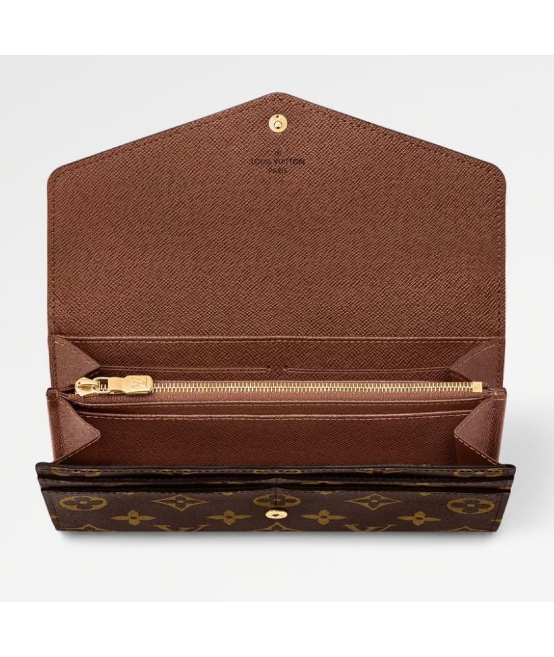 LOUIS VUITTON Коричневый кошелек, фото 6