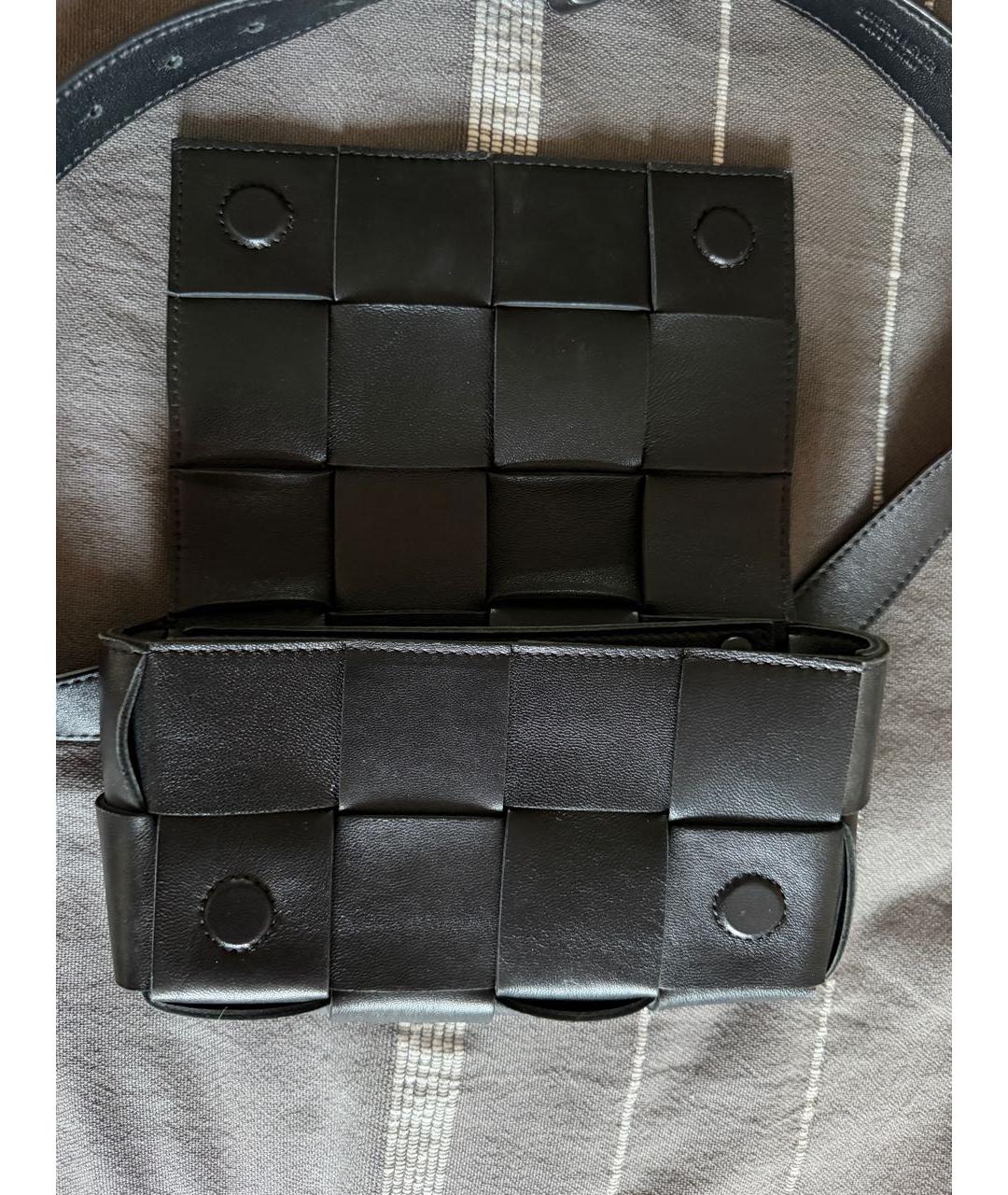 BOTTEGA VENETA Черная кожаная поясная сумка, фото 5