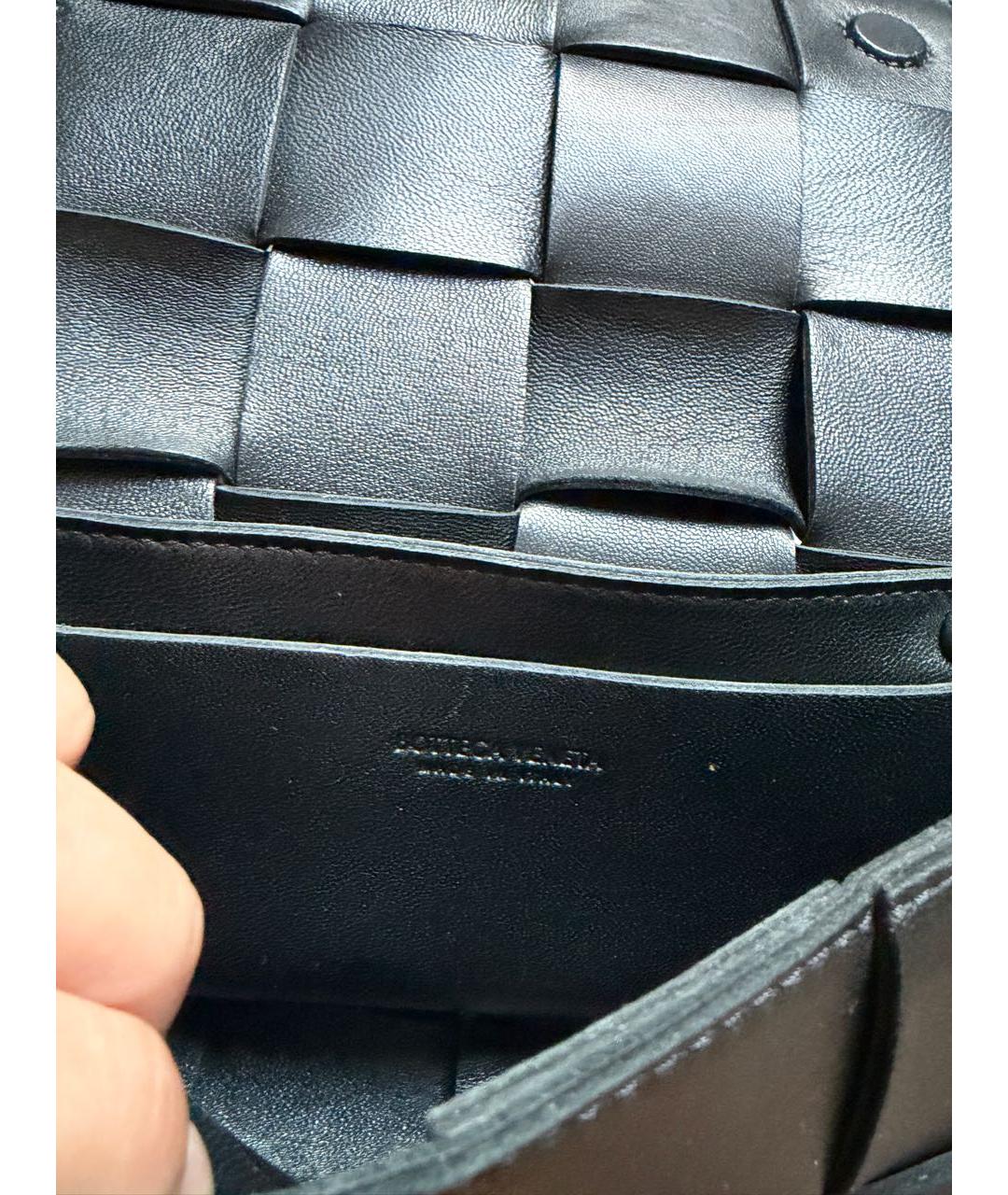 BOTTEGA VENETA Черная кожаная поясная сумка, фото 6