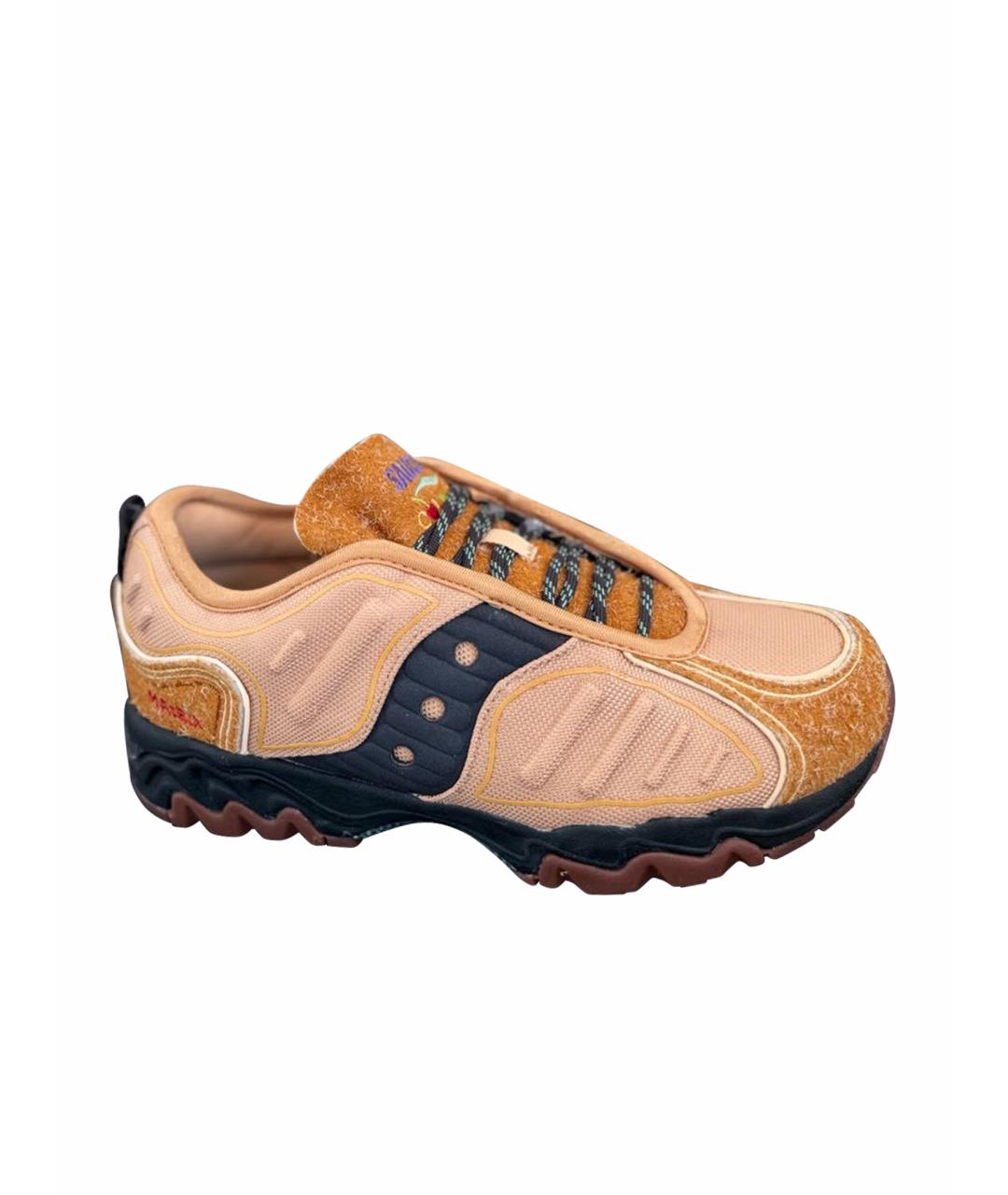 SAUCONY Горчичные замшевые низкие кроссовки / кеды, фото 1